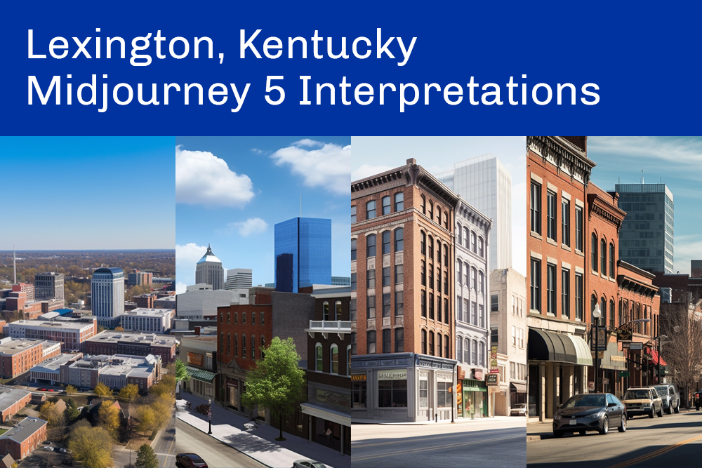 Image of downtown Lexington, KY created by Midjourney 5