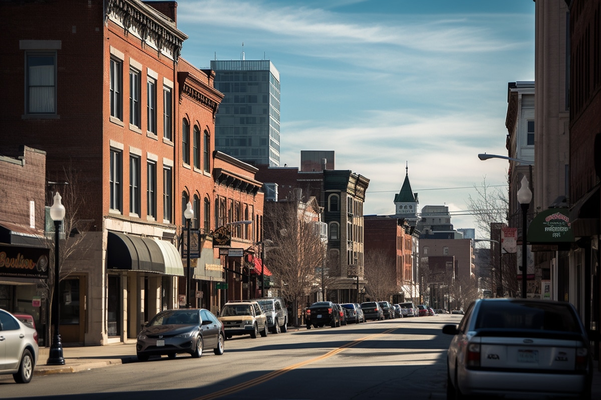 Image of downtown Lexington, KY created by Midjourney 5