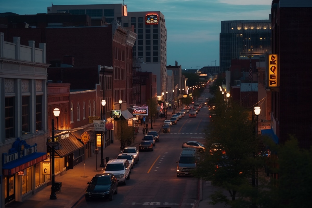 Image of downtown Lexington, KY created by Midjourney 5