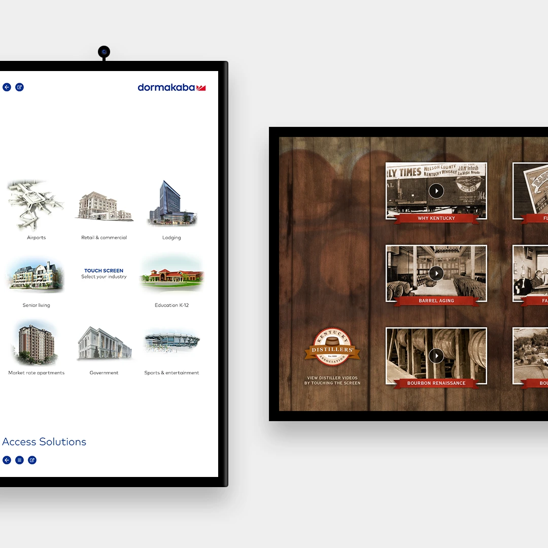 Custom apps presented on touchscreen TVs