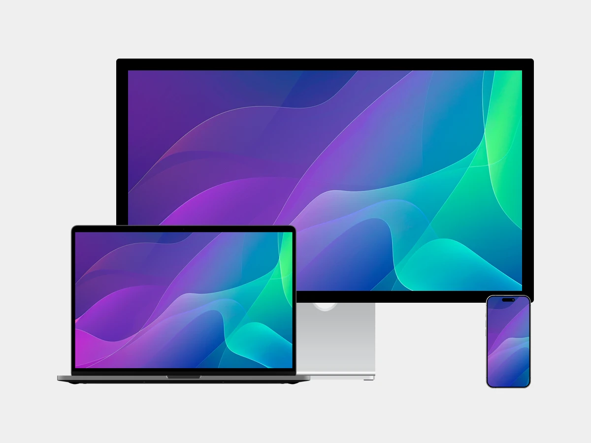 Web development expressed as devices, including desktop display, laptop and smart phone